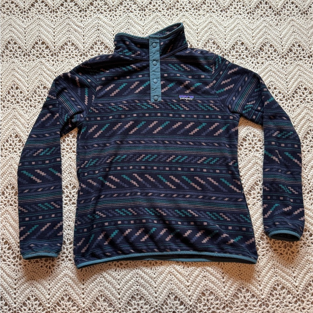 Patagonia Quarter Snap Fleece Aztec Pattern Women’s Size Medium Soft Colorful